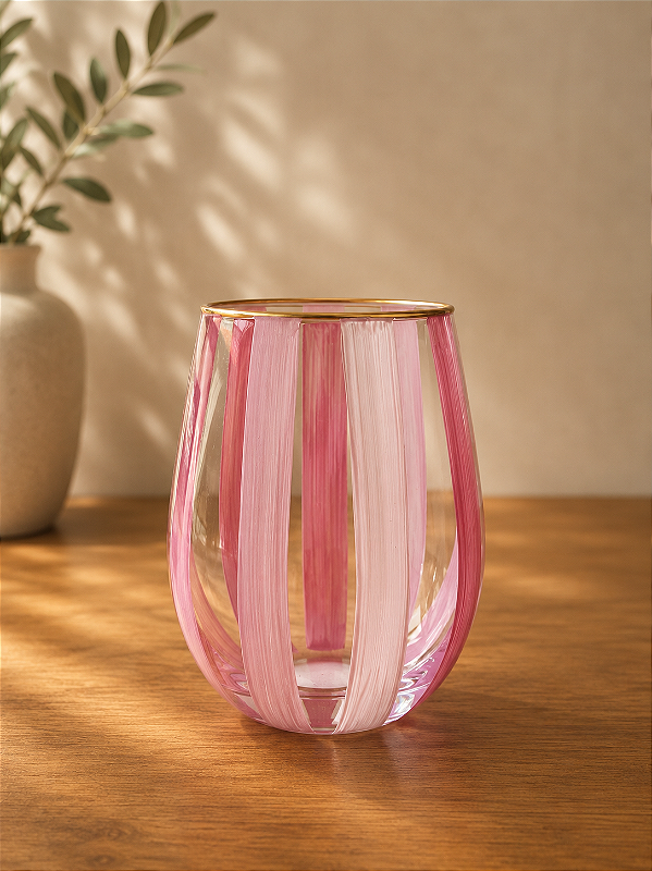 Copo Milano Rosa – Vidro 600 ml (2 unidades)