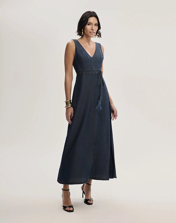 Vestido Jeans Longo