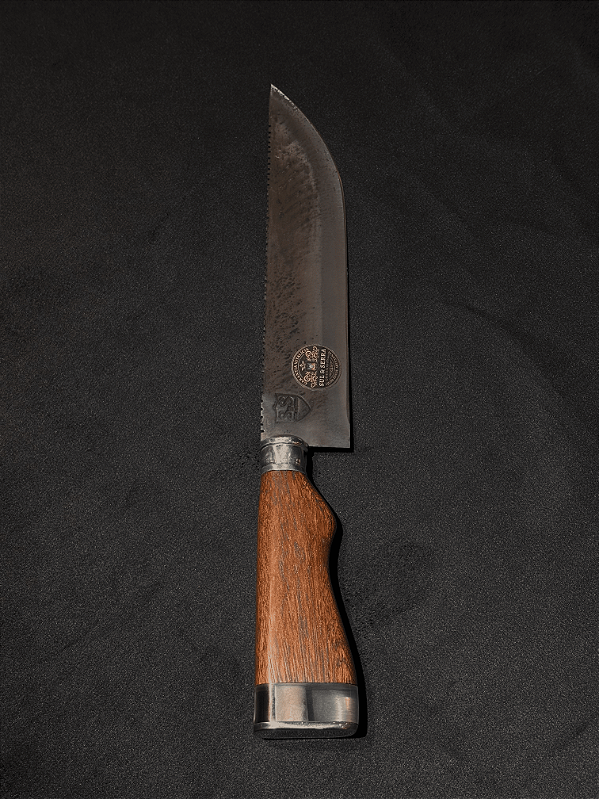 Faca Churrasco Madeira e Resina - Brutforge