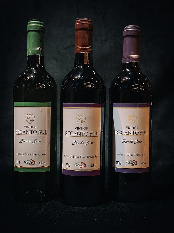 Kit Três Vinhos Recanto Sul - SECO