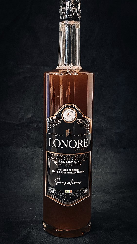L’ONORE Sensations – Licor Seco de Grappa com Jambu, Bugre, Urtiga e Pimenta