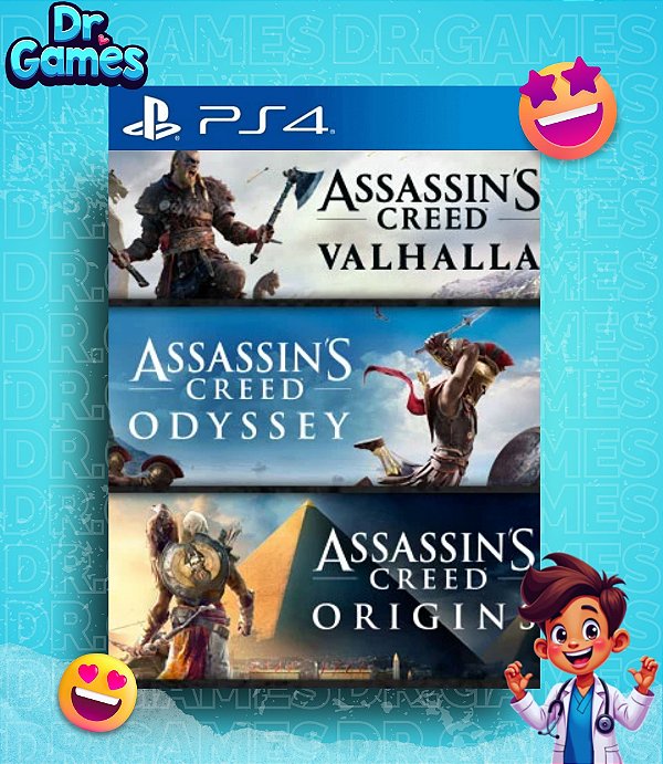 ASSASSIN'S CREED MYTHOLOGY PACK (BUNDLE) - PS4 MÍDIA DIGITAL