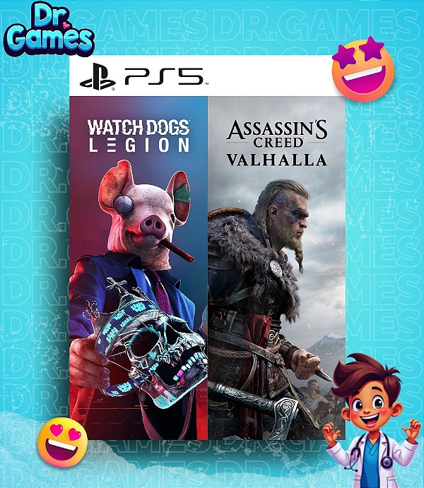 ASSASSIN'S CREED VALHALLA + WATCH DOGS: LEGION (BUNDLE EDITION) - PS5 MÍDIA DIGITAL