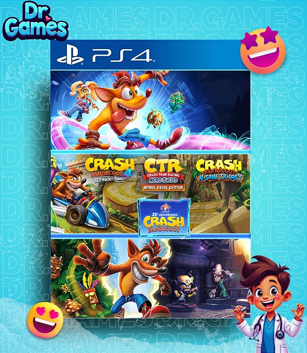 CRASH BANDICOOT™ - PACOTE DE CRASHIVERSÁRIO (EDIÇÃO PADRÃO) - PS4 MÍDIA DIGITAL