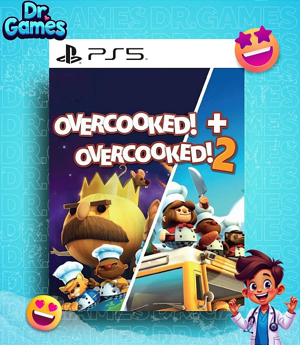 OVERCOOKED! + OVERCOOKED! 2 (EDIÇÃO PADRÃO) - PS5 MÍDIA DIGITAL