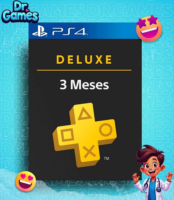 PS PLUS DELUXE - PSN PLUS DELUXE (3 MESES) - PS4 MÍDIA DIGITAL