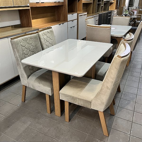 CONJUNTO DE MESA 1.20 C/04 CADEIRAS DORA-(25MM) - BG02 CIN/OFF