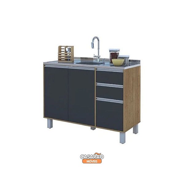 BALCAO 120 PREMIUM FREIJO/GRAFITE