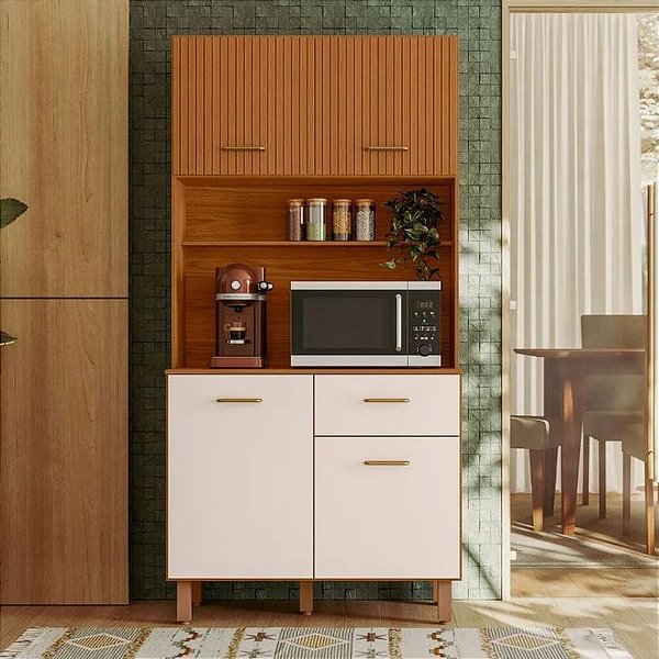 COZINHA IZIS - FREIJO / RIPADO / OFF ACETINADO