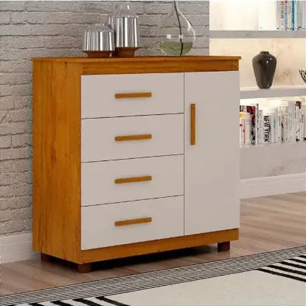 COMODA MUNIQUE C/SAPATEIRO SPECIAL - CINAMOMO/OFF