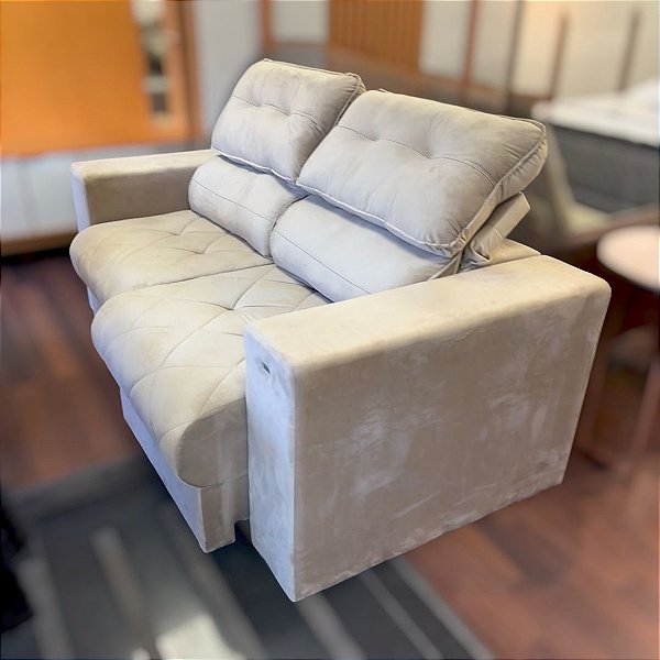 SOFA DELTA 2M VELUDO DELUXE BEGE