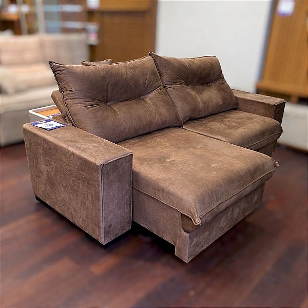 SOFA DORIAN VELUDO DELUXE MARROM