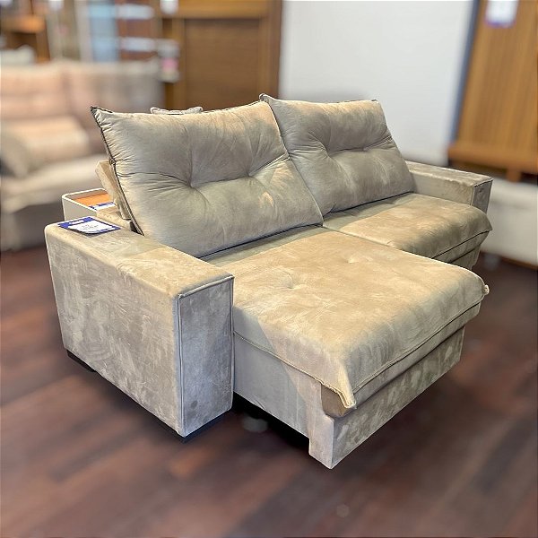 SOFA DORIAN VELUDO DELUXE BEGE
