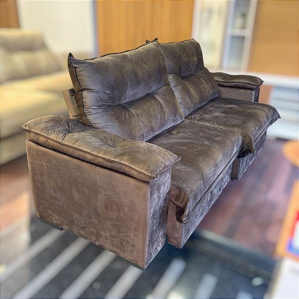 SOFA ORION VELUDO DELUXE MARROM