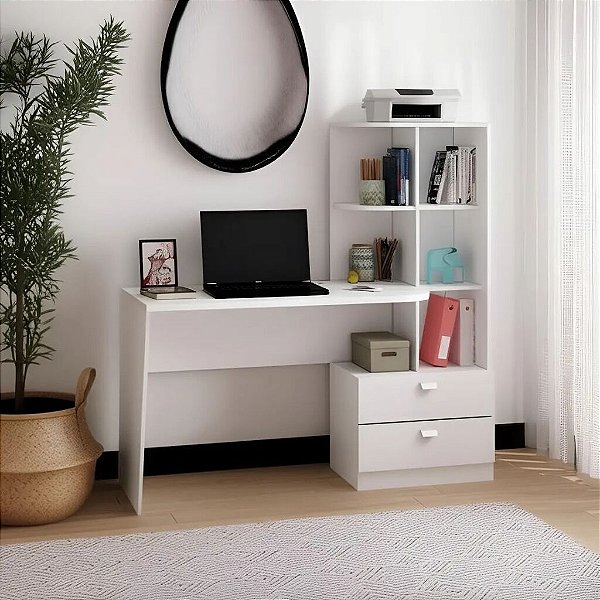 MESA COMPUTADOR ELISA - BRANCO