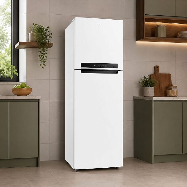 REF 425L MIDEA 2P FROST FREE INVERTER BIVOLT MDRT572EVD013 BRANCO BIVOLT