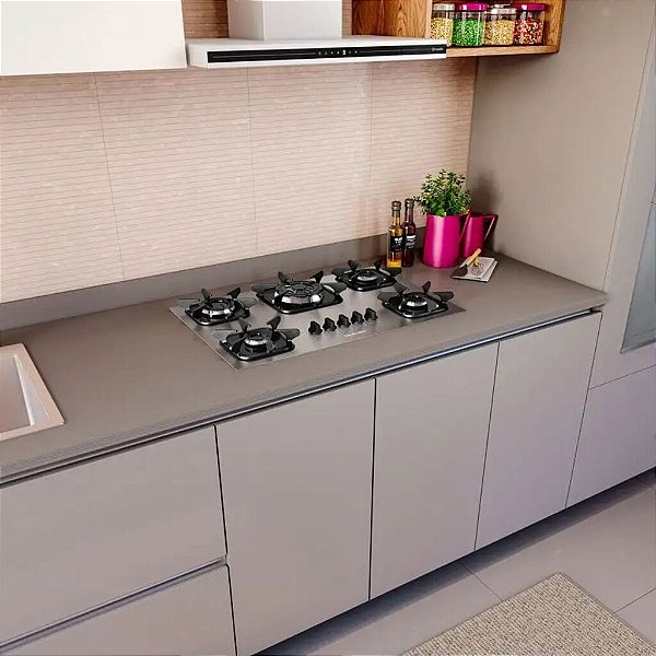COOKTOP GAS MCG5BB 5B VIDRO GRA ACO