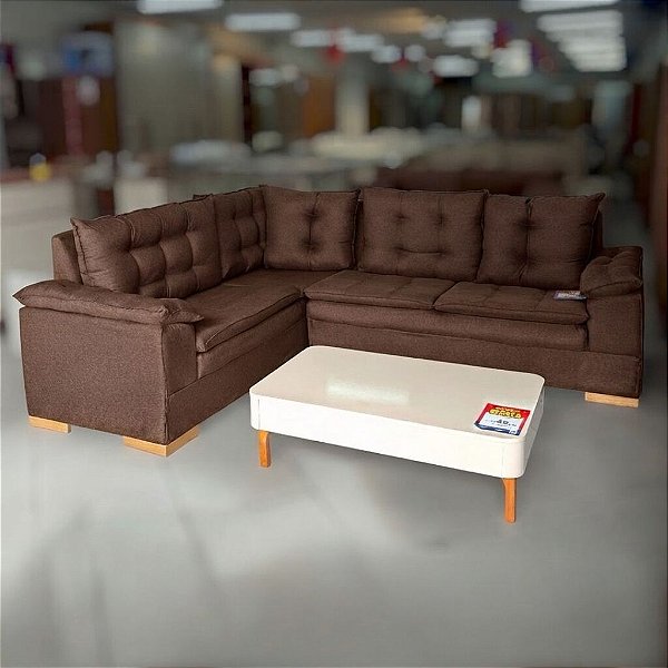 SOFA DE CANTO IDEALE - LINHO CHOCOLATE L13