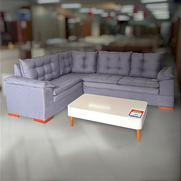 SOFA DE CANTO IDEALE - LINHO GELO L06