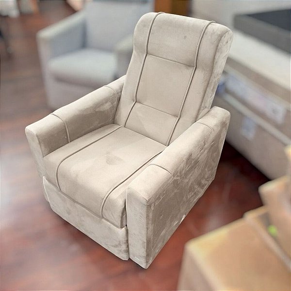 POLTRONA ESSENCE VELUDO DELUXE BEGE