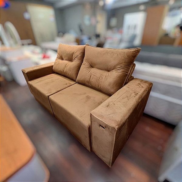 SOFA LICHT VELUDO DELUXE MARROM