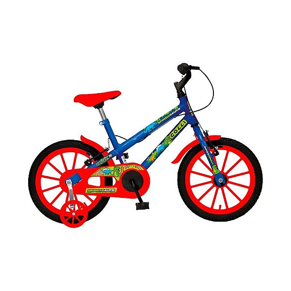 BICICLETA COLLI SPINOSSAURO AVENTURAS ARO 16 - AZUL/ VERMELHO