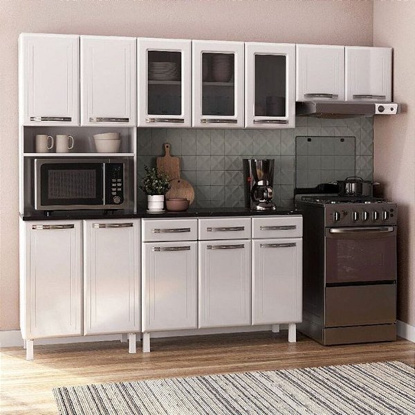 COZINHA MODULADA ESMERALDA - BRANCA
