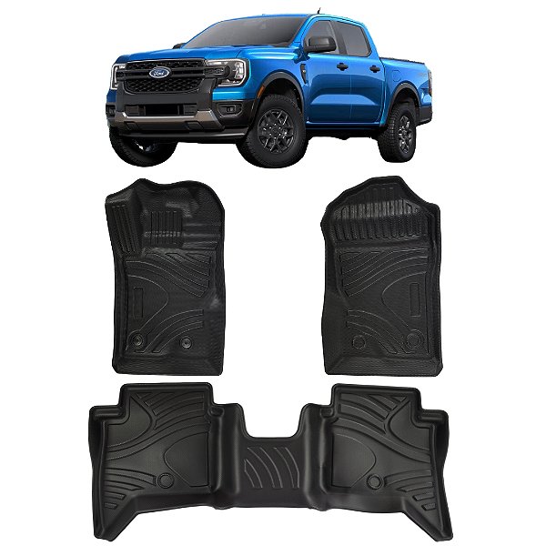 Jogo Tapete Bandeja Ford Ranger 2023+ Automotivo