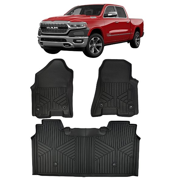 Jogo Tapete Bandeja Dodge Ram 1500 2021 À 2023 Automotivo