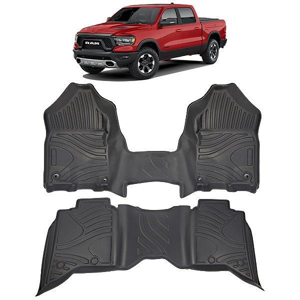Jogo Tapete Bandeja Dodge Ram 1500 2011 À 2017 Automotivo