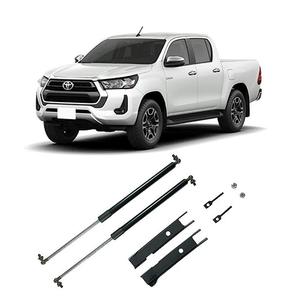 Amortecedor Dianteiro Para Capô A Gás Hilux 16 À 21 Aço Inox