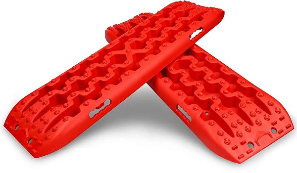 Par Prancha de Resgate Desatolamento 4x4 Off Road Trilha Vermelha