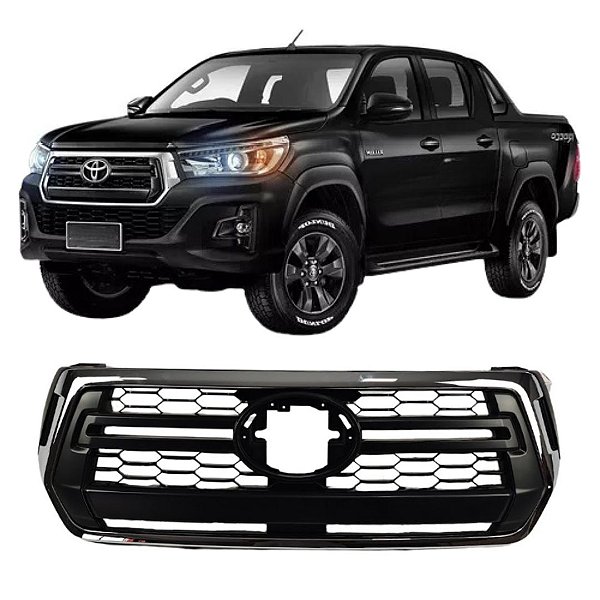 Grade Frontal Para Toyota Hilux 2019 A 2020 Cromada e Fosco