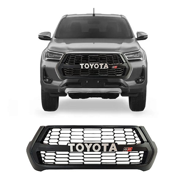 Grade Frontal Para Toyota Hilux 2021  Modelo GR Fosco Carbo