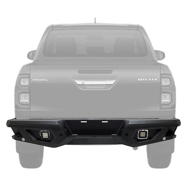 Para-choque Traseiro Off-Road Reforçado Com LED Para Toyota Hilux 2016 a 2025