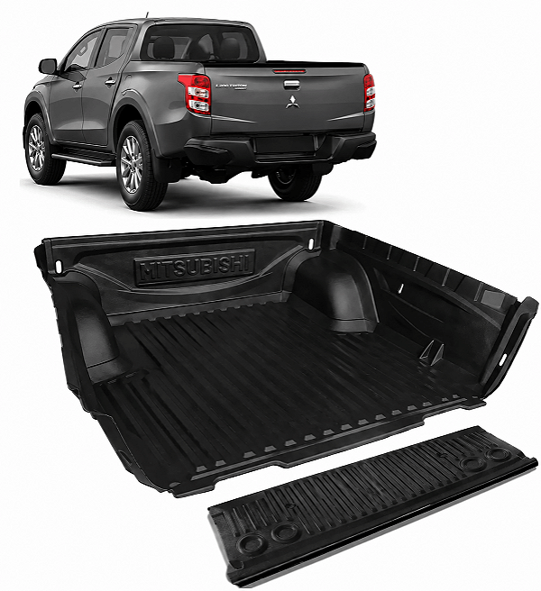 Protetor de Caçamba Mitsubishi L200 Triton 2017 a 2023 Com Borda Superior e Tampa Traseira