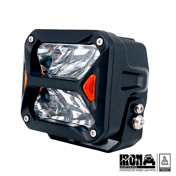 Farol Auxiliar LED Quadrado 6 LEDs 60W 7.200 Lm - Off Road