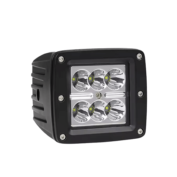 Farol Auxiliar LED Retangular 18W 6 LEDs Off Road