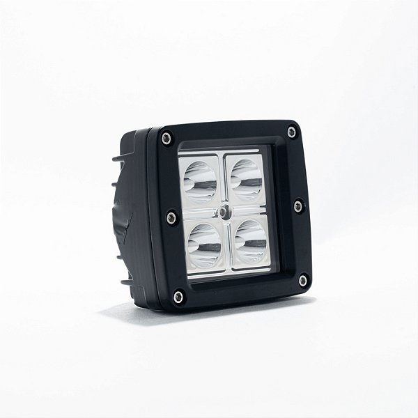 Farol Auxiliar LED Quadrado 16W 4 LEDs Spot Off Road