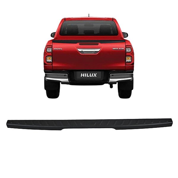 Protetor de Borda da Tampa Traseira Hilux Cabine Dupla 2016+ com logo
