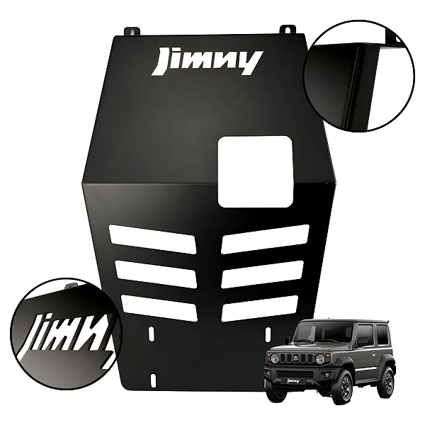 Protetor de Cárter do Motor Suzuki Jimny Sierra 2021 a 2026 em Preto Aço Reforçado