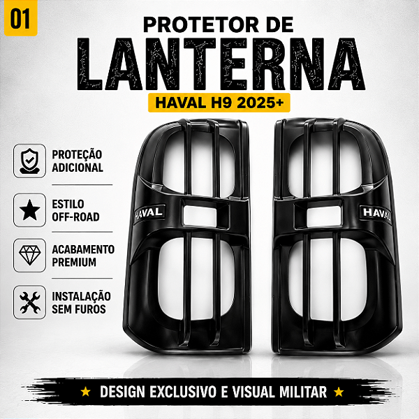Protetor de Lanterna Traseira Haval H9 2025+