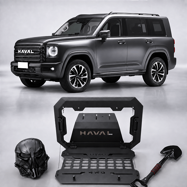 Grade Painel Lateral Haval H9 2025+ com Pá e Máscara Off-Road