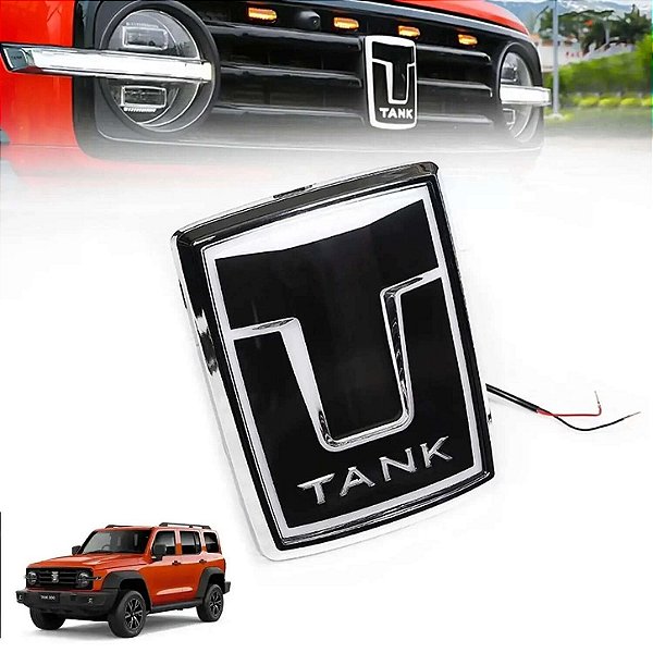 Emblema Frontal TANK com LED Branco GWM Tank 300