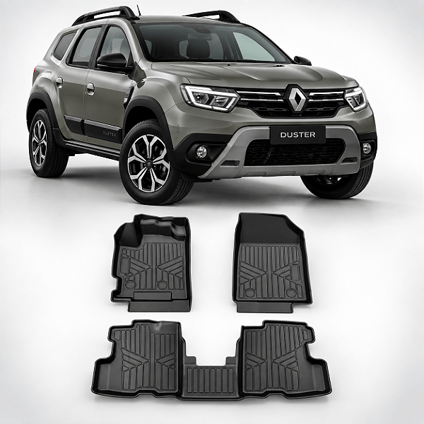 Tapete Bandeja 3D Renault Duster 2021+ TPE Preto
