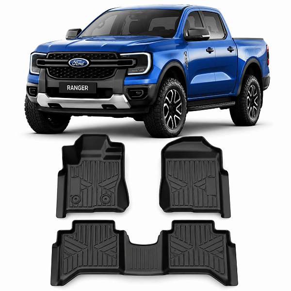 Tapete Bandeja 3D Ford Ranger T9 2023+ Emborrachado