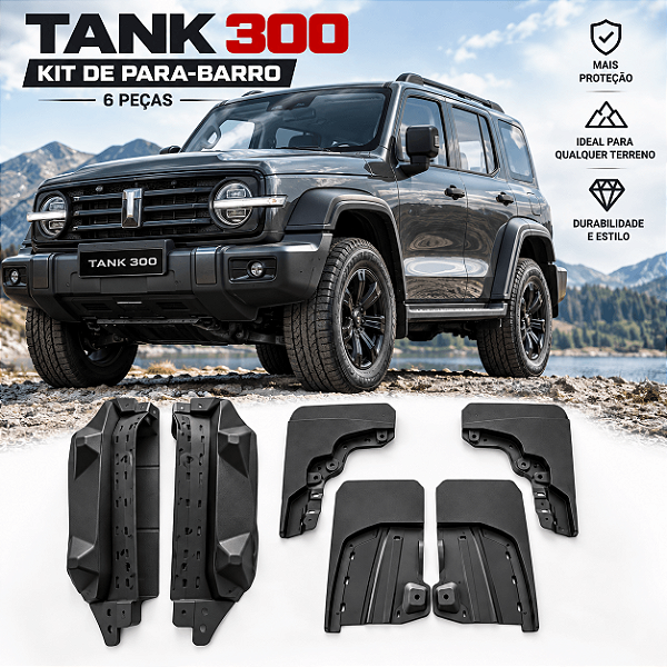 Kit Apara-Barro + Protetor Interno Para-Lama GWM Tank 300 2025+