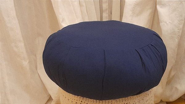 Zafu Vedanshi em Brim Azul marinho: Conforto e Estilo para Sua Meditação e Bem-Estar