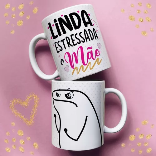 Caneca Dia Das Mães Flork Porcelana Frases Divertidas Amor