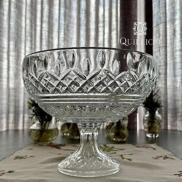 CENTRO DE MESA DECORATIVO EM CRISTAL DE DESENHADO